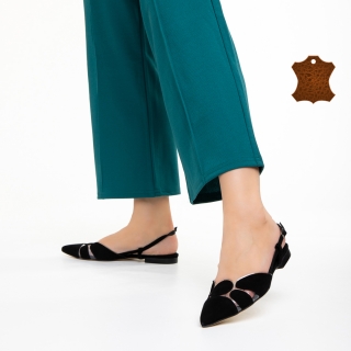 Spring Sale - Reduceri Pantofi dama Marco negre din piele naturala Alfonsina Promotie