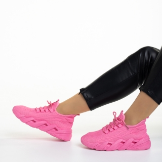Spring Sale - Reduceri Pantofi sport dama fucsia din material textil Leanna Promotie