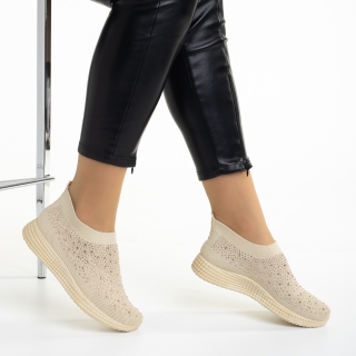Black Friday - Reduceri Pantofi sport dama bej din material textil Sorrel Promotie