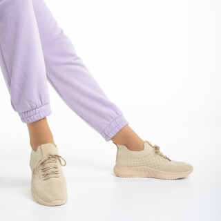 Easter Sale - Reduceri Pantofi sport dama bej din material textil Kassidy Promotie