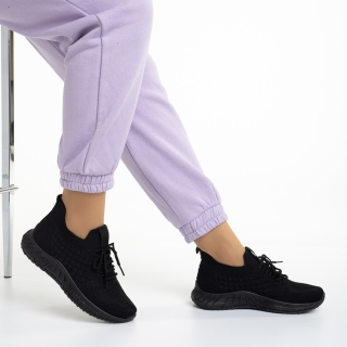 Black Friday - Reduceri Pantofi sport dama negri din material textil Kassidy Promotie