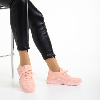 Easter Sale - Reduceri Pantofi sport dama roz deschis din material textil Kassidy Promotie