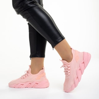Spring Sale - Reduceri Pantofi sport dama roz din material textil Leanna Promotie