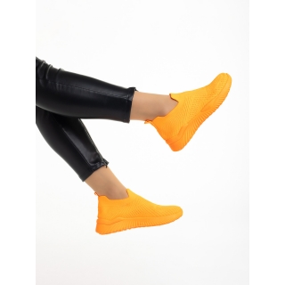 Easter Sale - Reduceri Pantofi sport dama portocalii din material textil Murielle Promotie