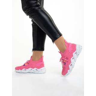 Avalansa reducerilor - Reduceri Pantofi sport dama fucsia din material textil Ankita Promotie